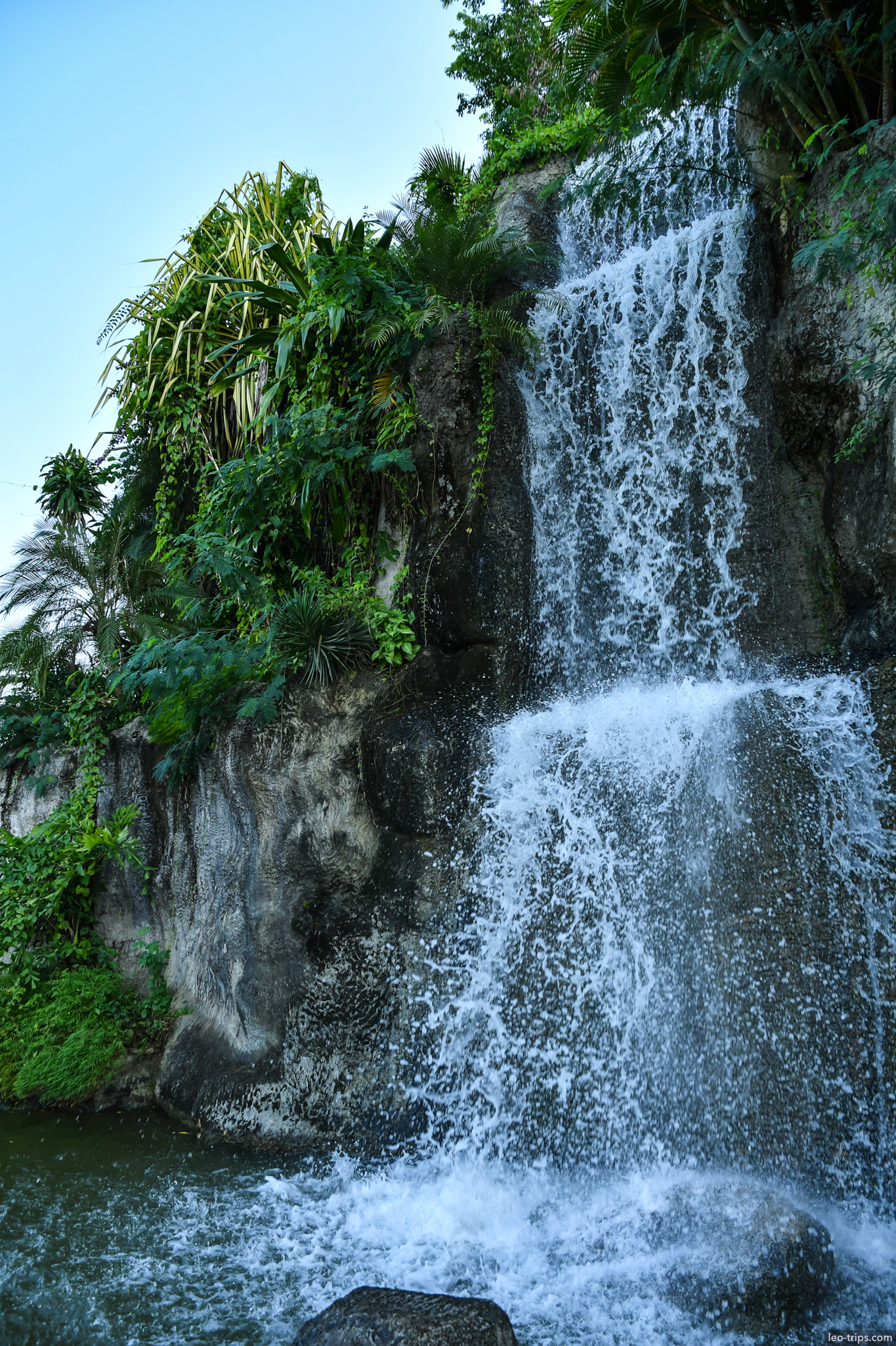 waterfall close up in park naypyidaw naypyidaw