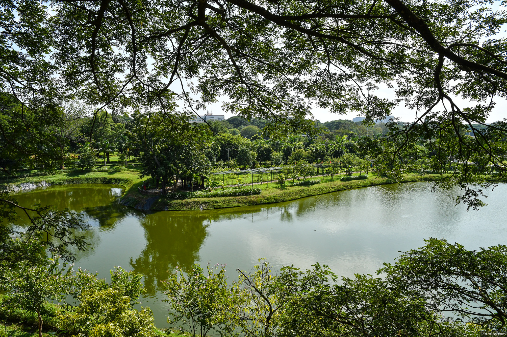 green lake park aerial view yangon yangon