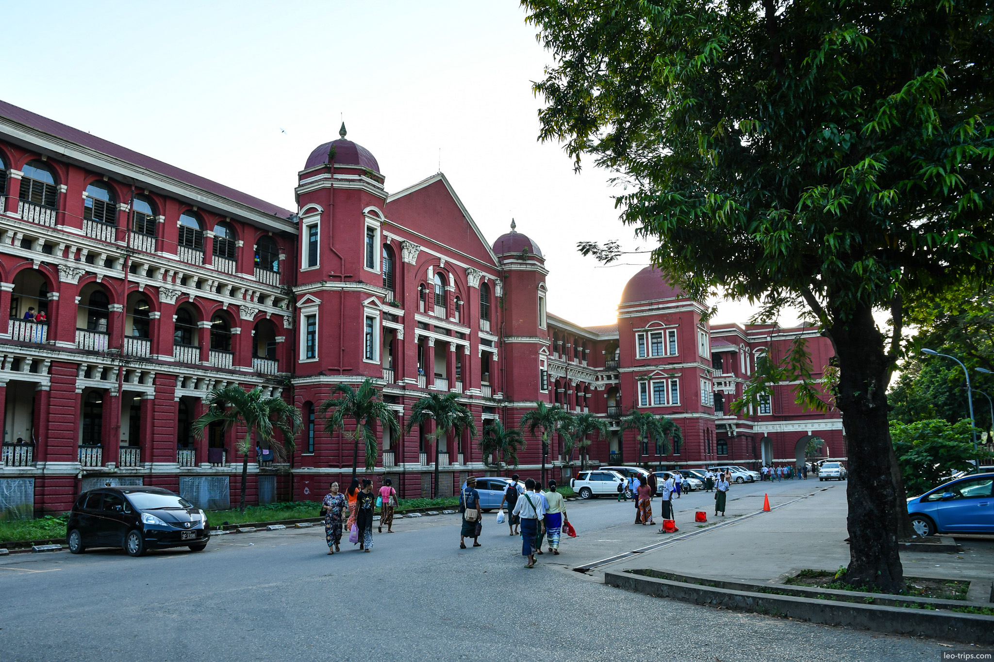 yangon general hospital colonial red brick building yangon