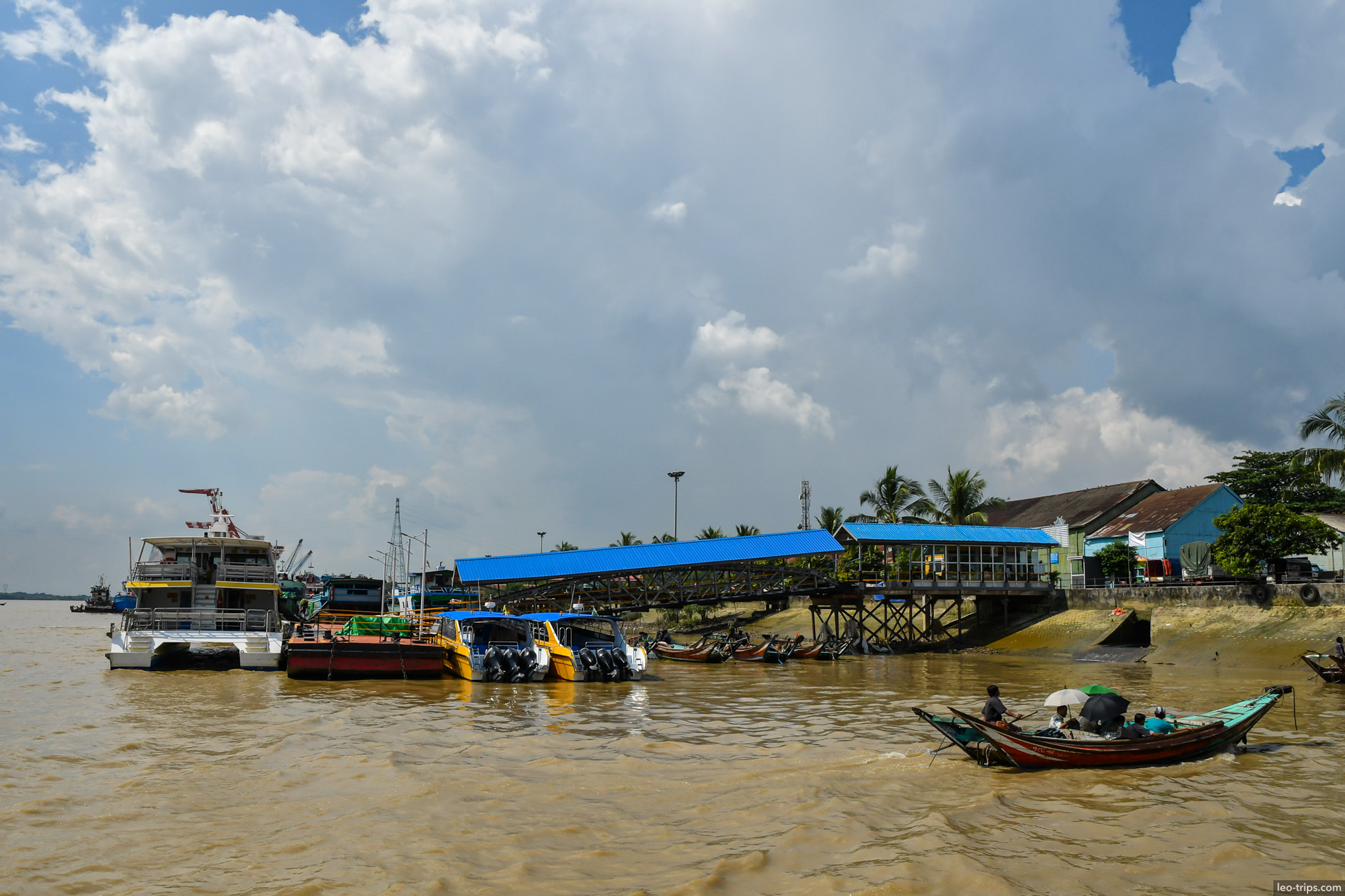 yangon pansodan ferry jetty yangon river boats yangon