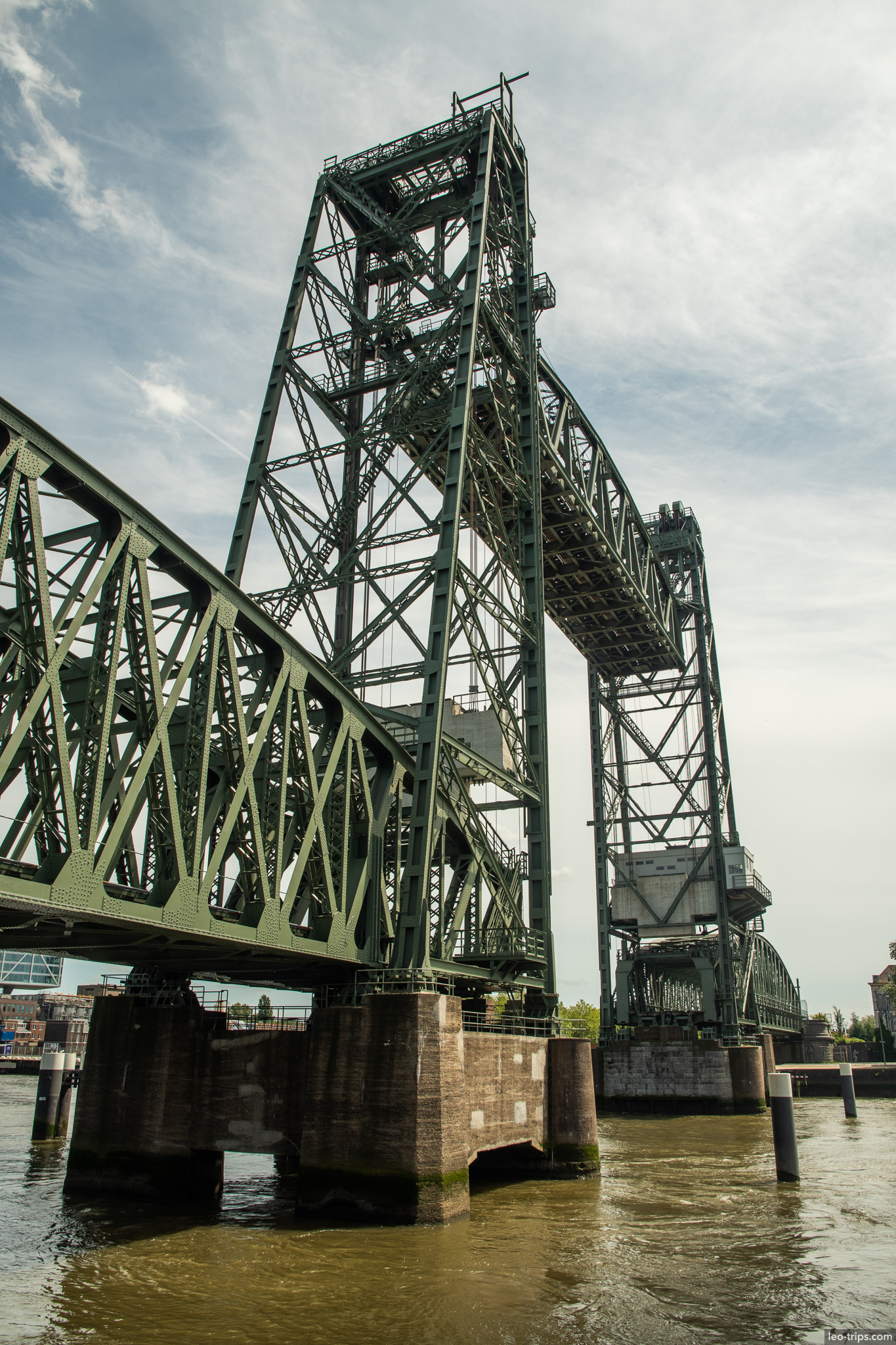 de hef bridge close up steel structure rotterdam