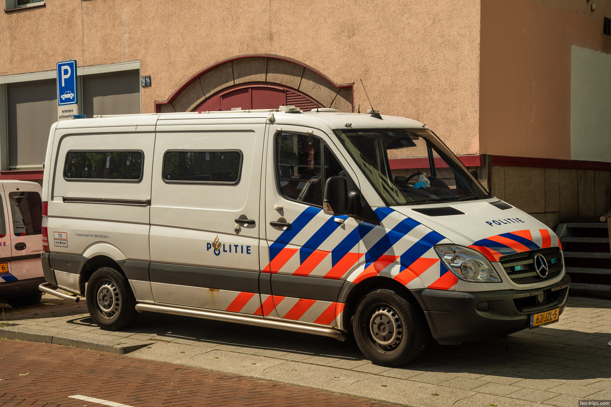 dutch politie police van mercedes street rotterdam