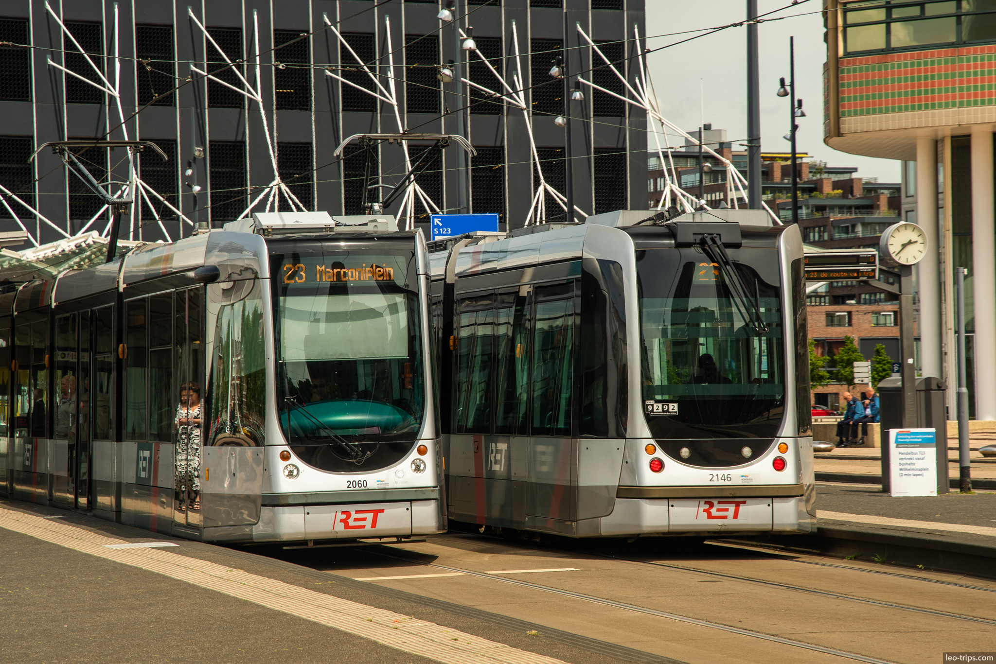 ret tram line 23 marconiplein station rotterdam