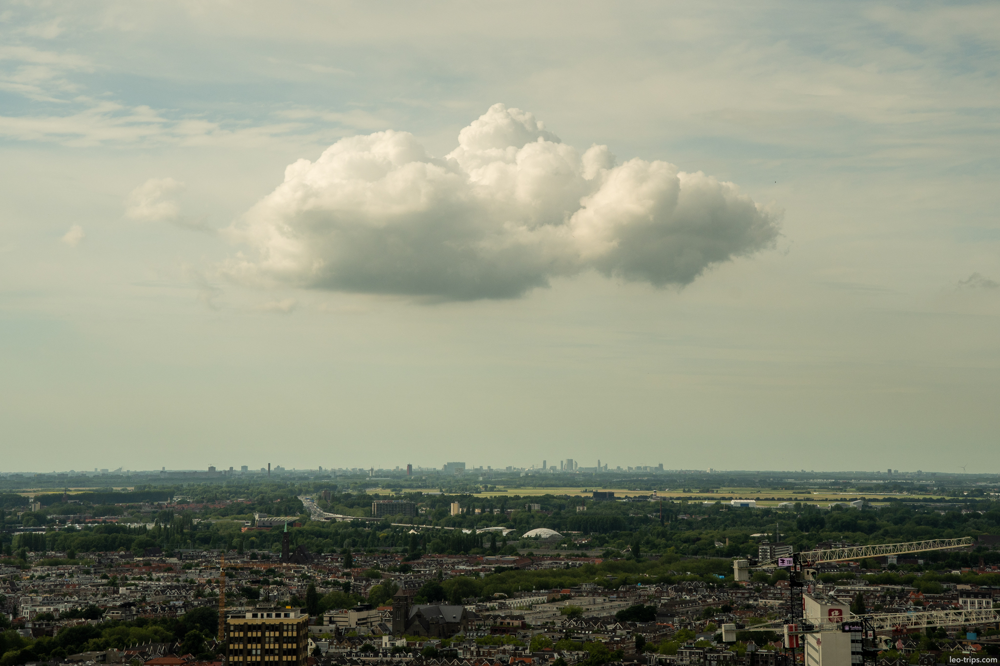 rotterdam city single cloud panorama rotterdam