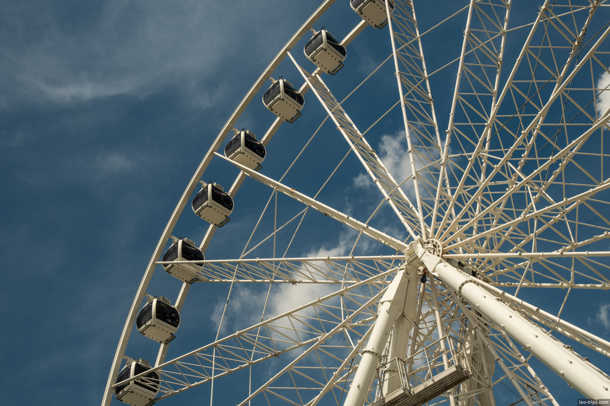 rotterdam ferris wheel blue sky rotterdam