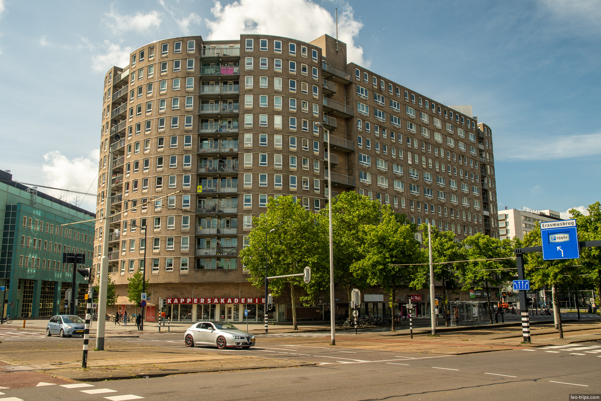 rotterdam kappersakademie round apartment building rotterdam