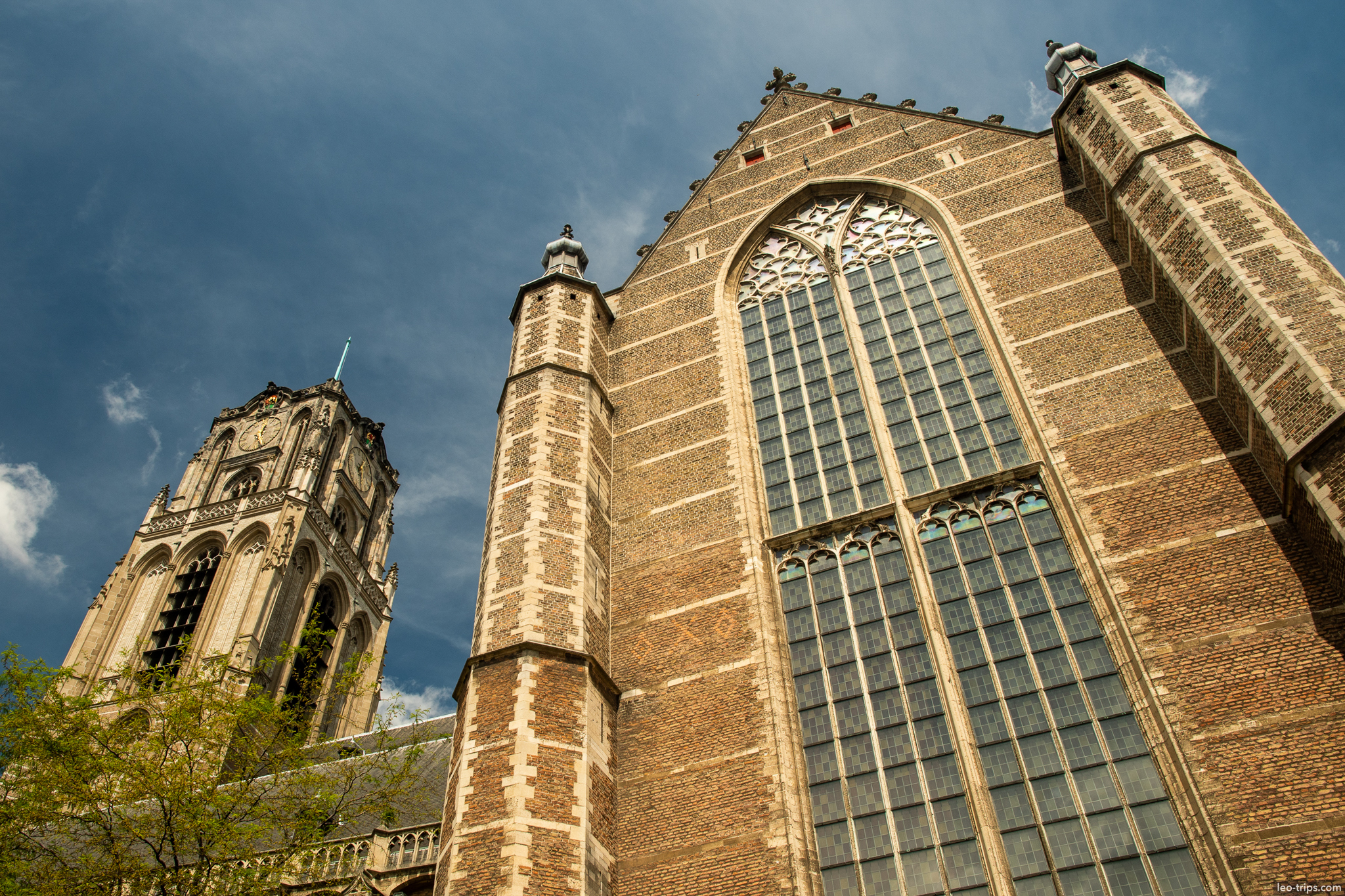 sint laurenskerk gothic church side tower rotterdam