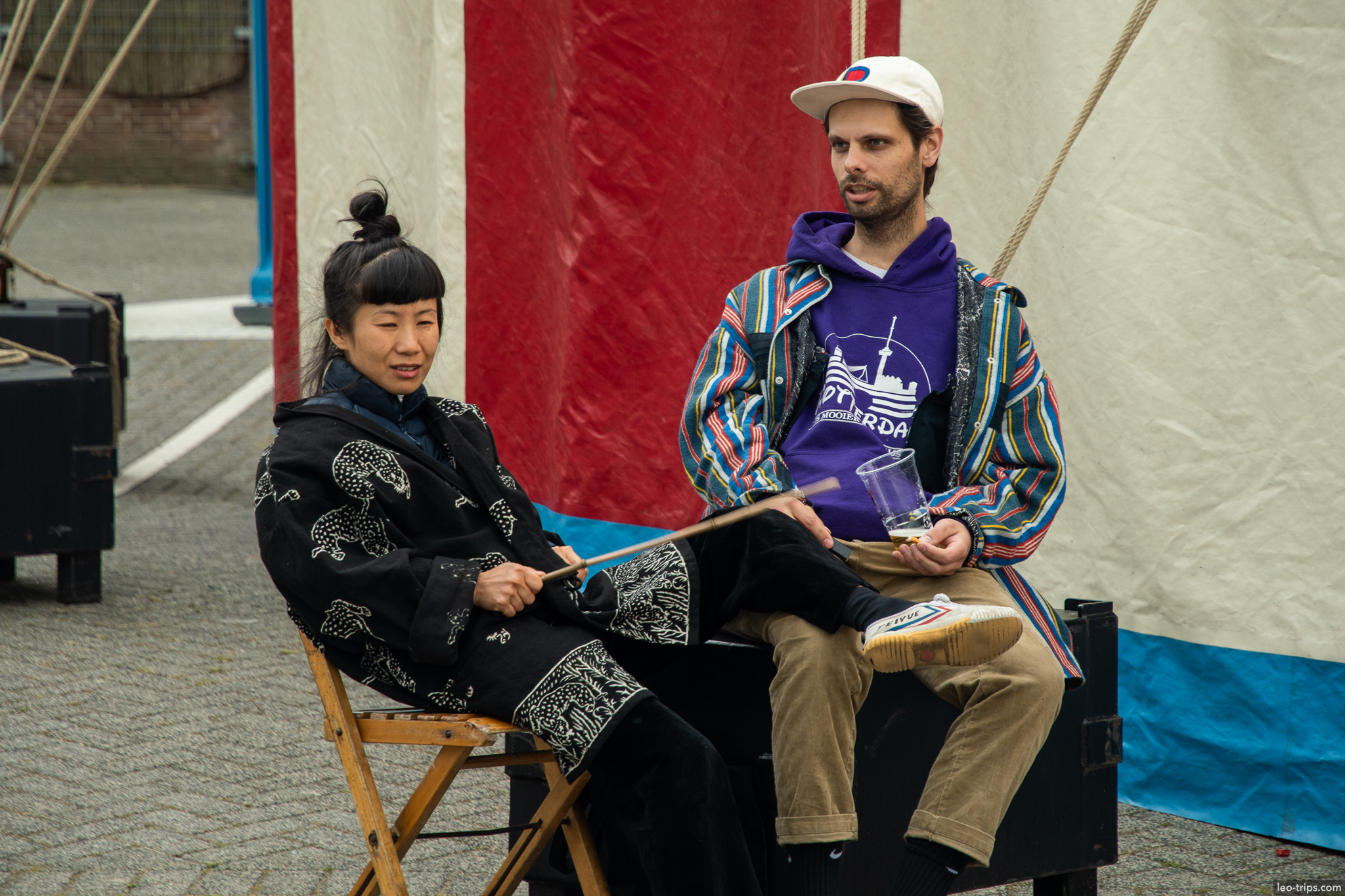 street performers sitting circus tent rotterdam