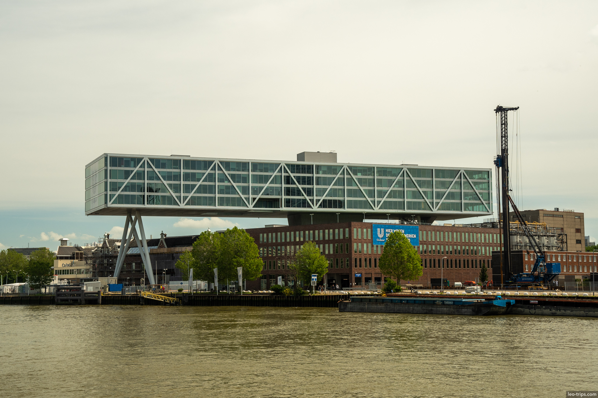 unilever headquarters bridge building waterfront rotterdam