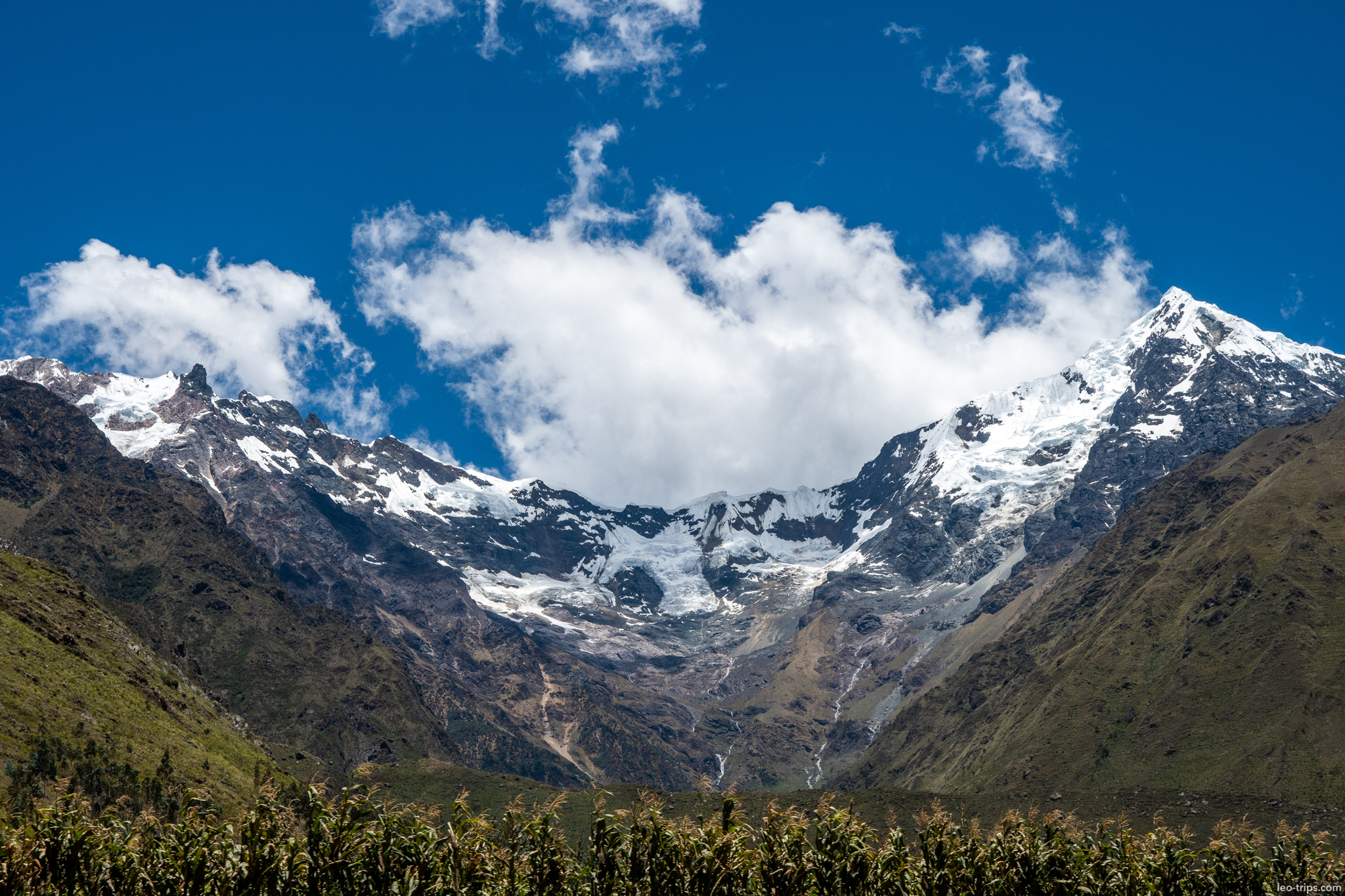 andes glaciers panorama salkantay around aguas calientes