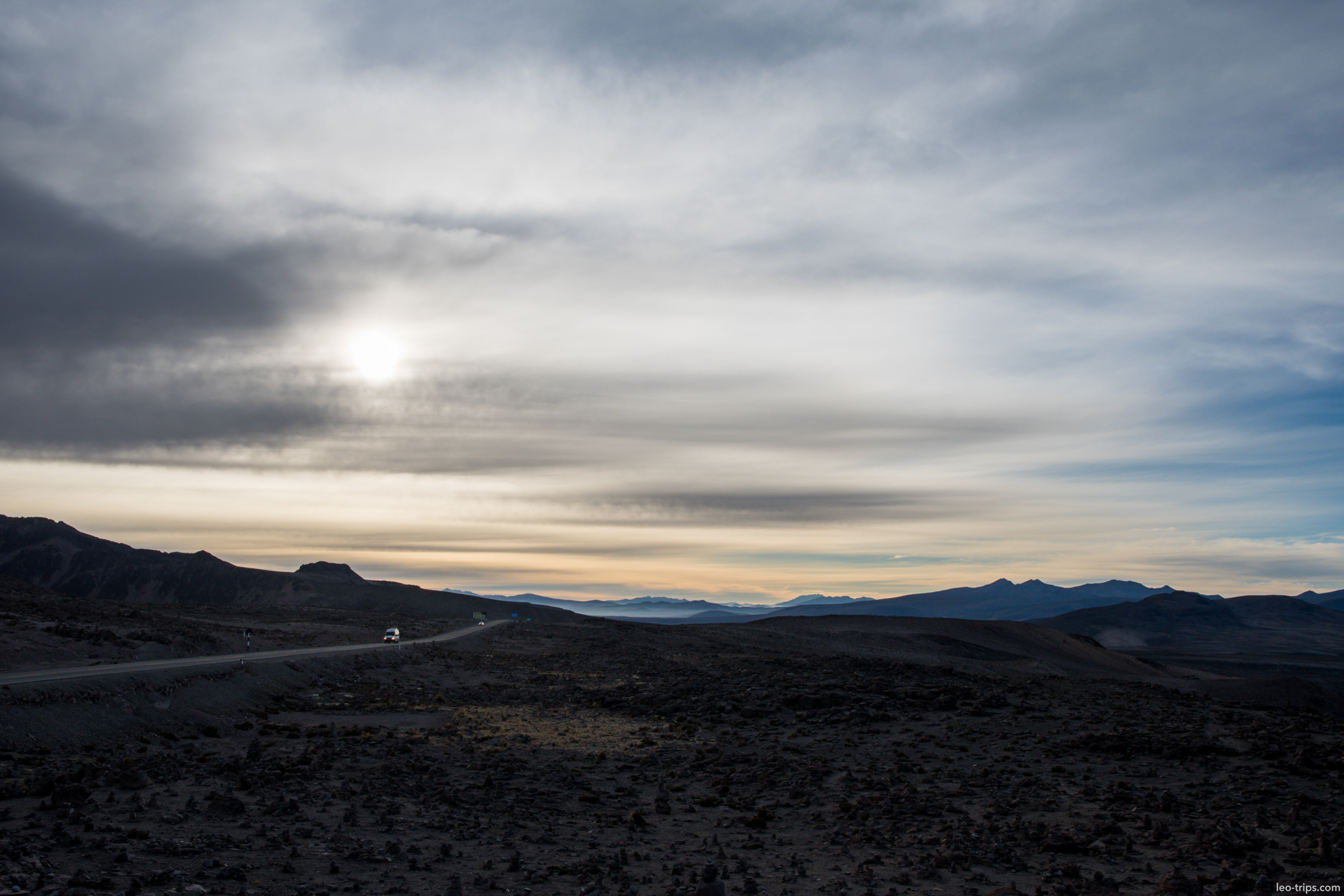 sunset over altiplano plateau colca peru colca canyon