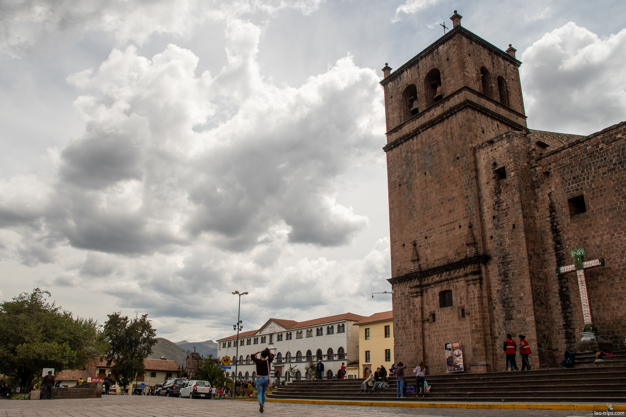 iglesia san francisco bell tower dramatic sky cusco