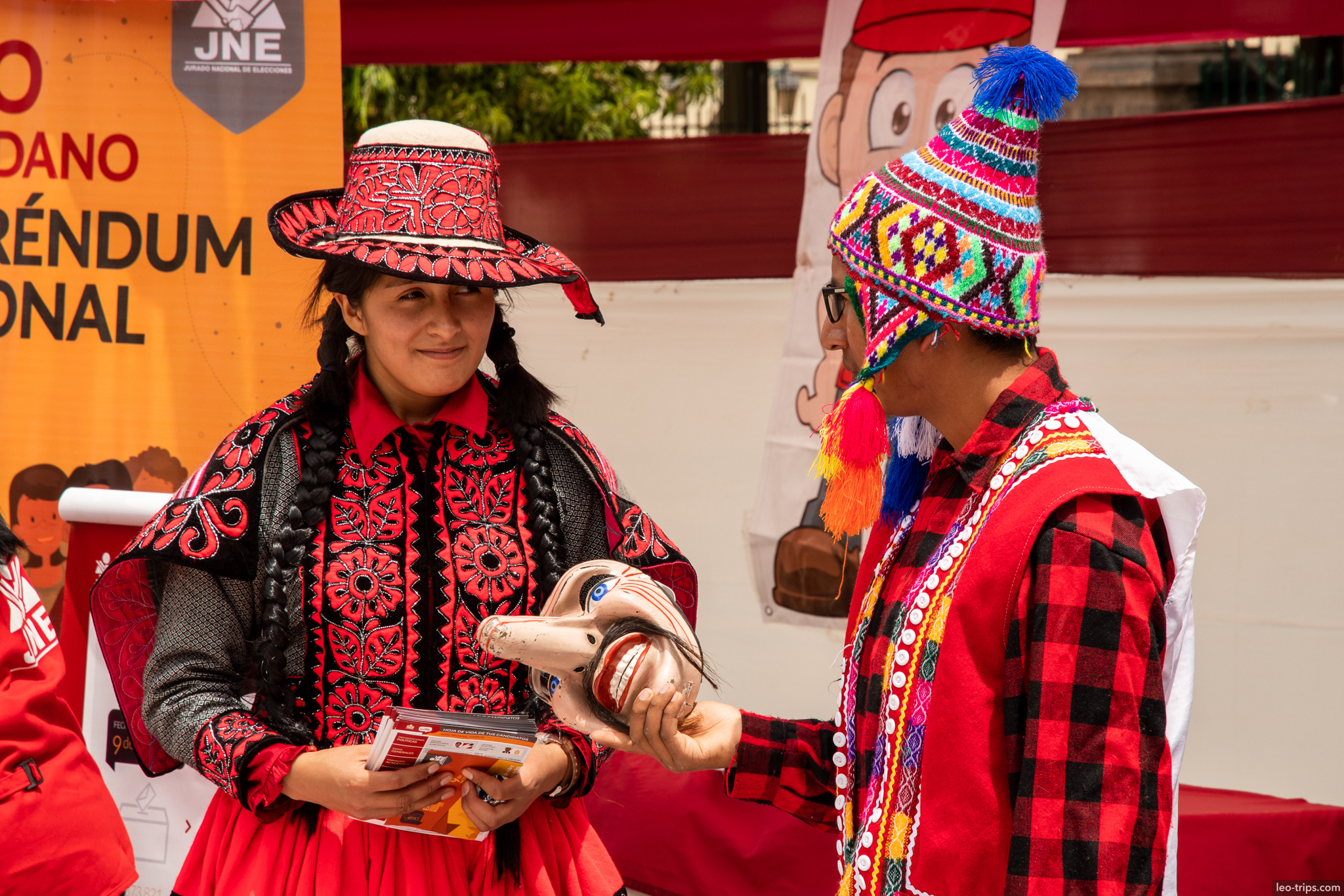 jne referendum traditional costume puppet cusco