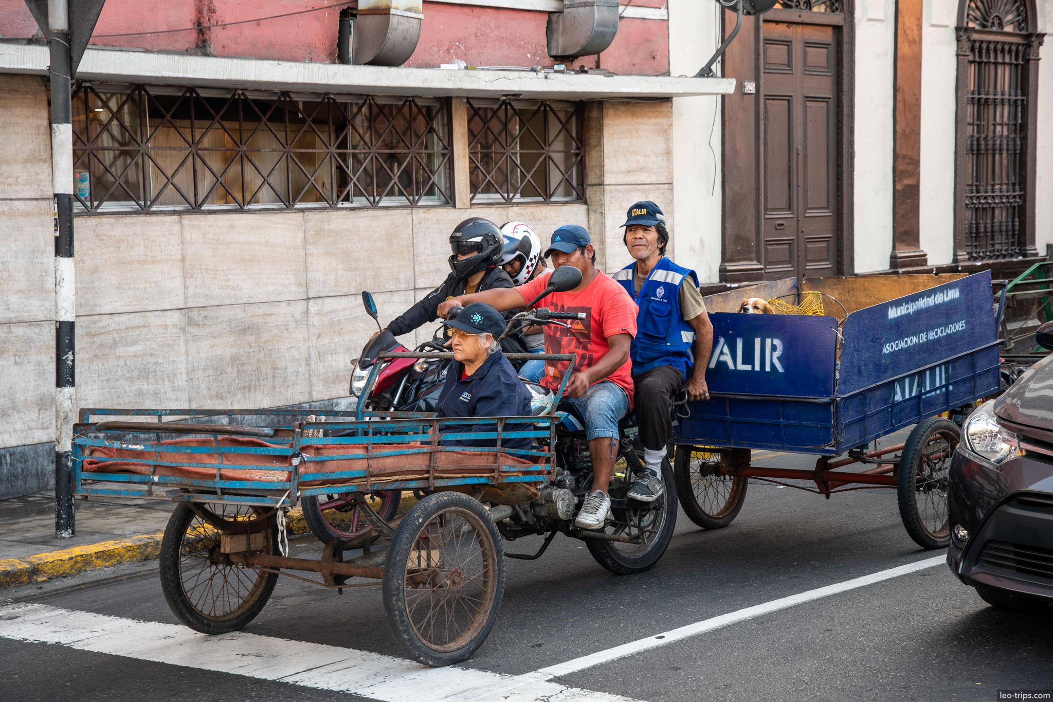 alir recyclers mototaxis street lima