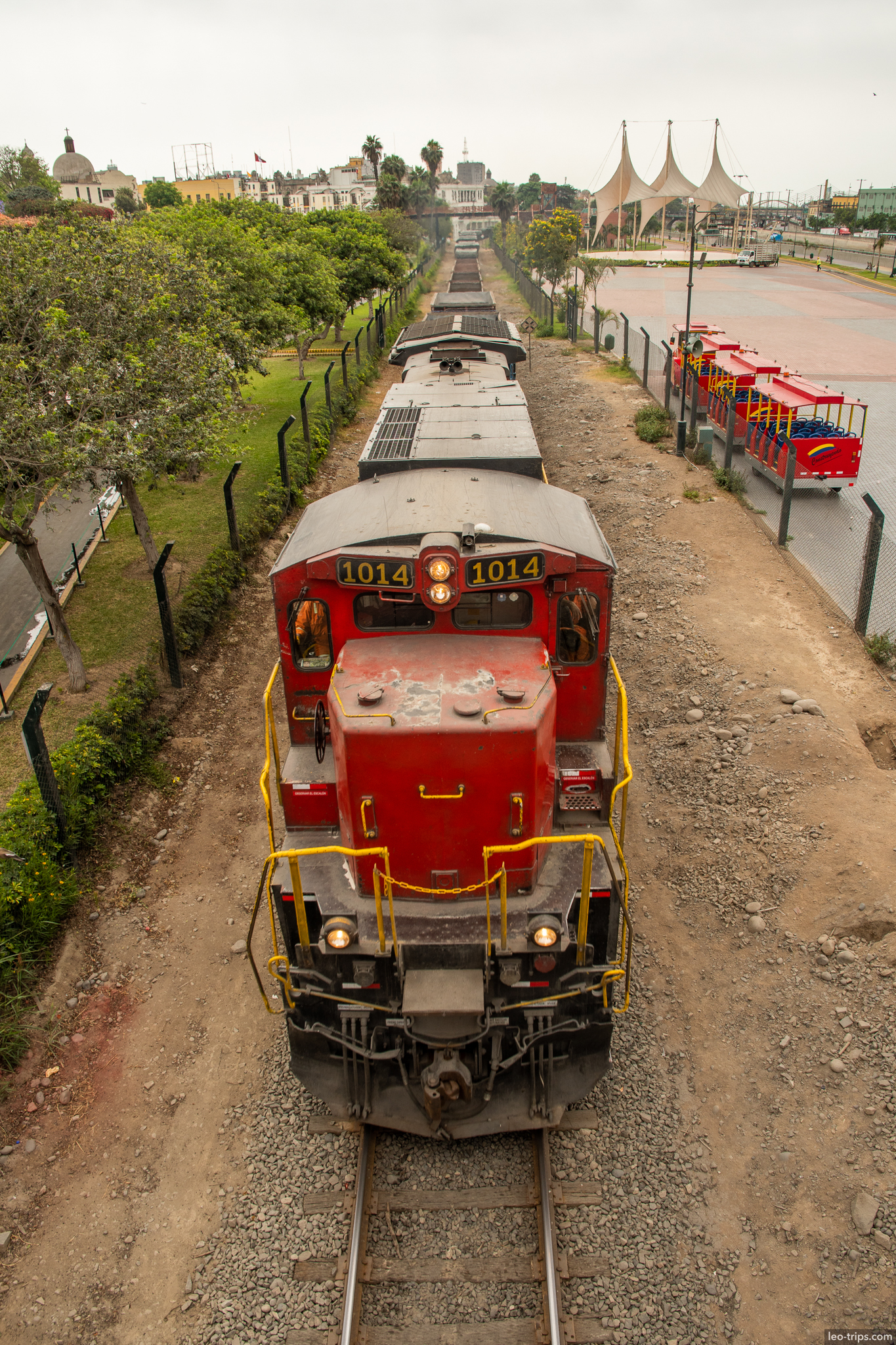 ferrocarril central peru locomotive 1014 aerial lima