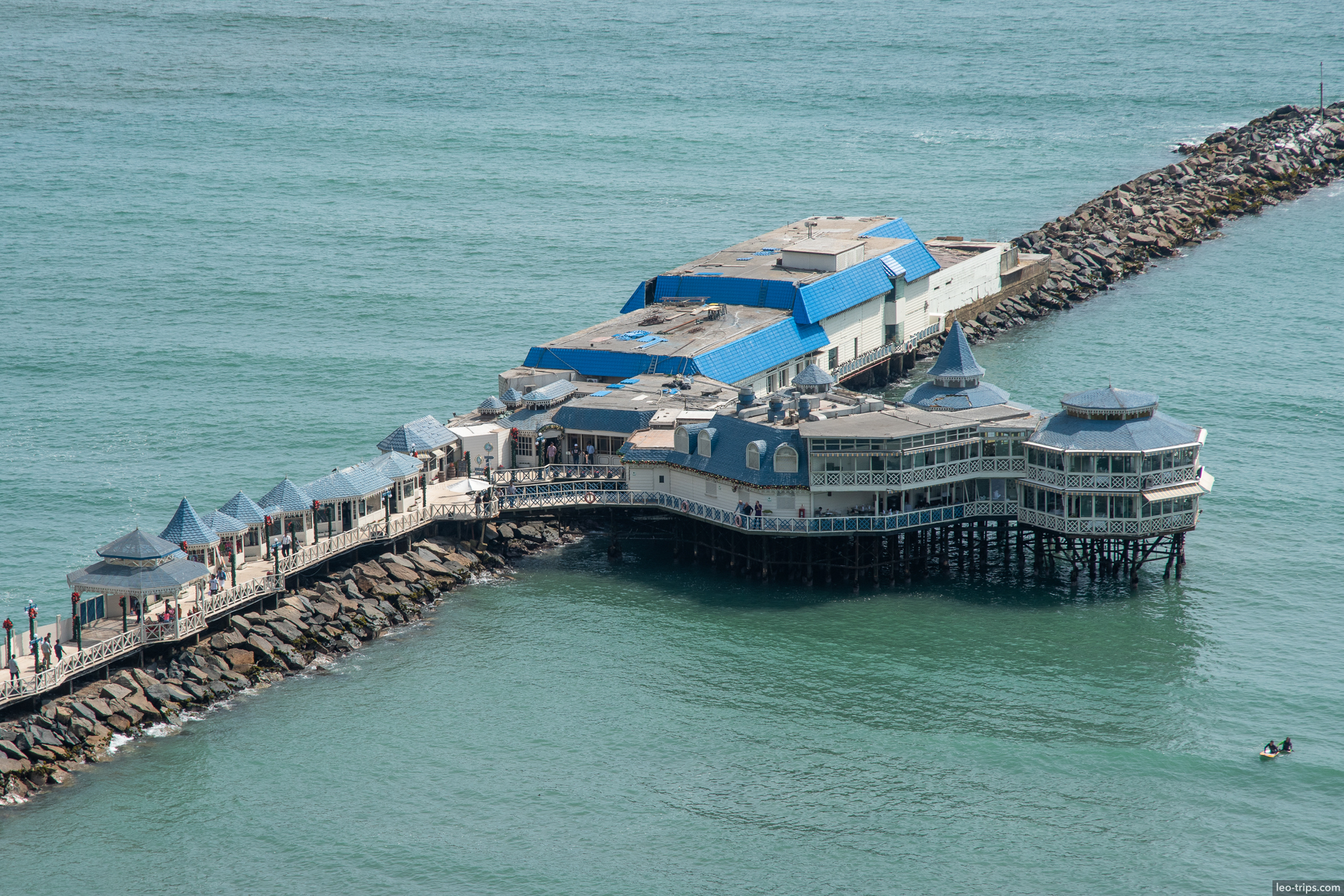 la rosa nautica restaurant pier ocean aerial lima