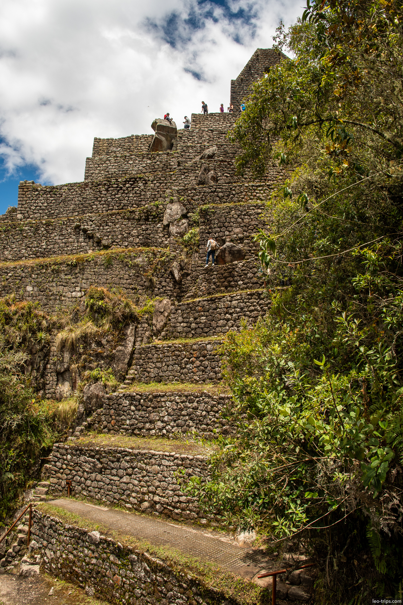 huayna picchu mountain climb tourists machu picchu