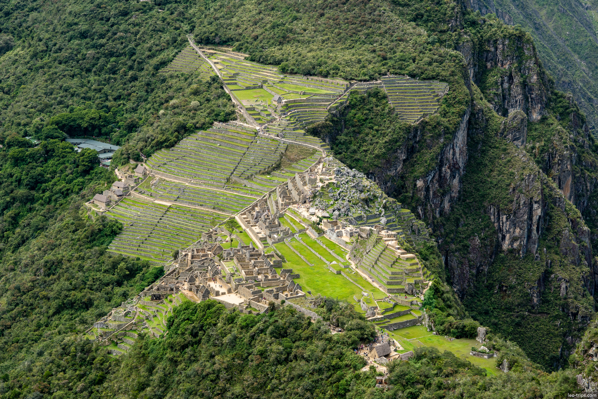 machu picchu complete aerial view from huayna picchu machu picchu