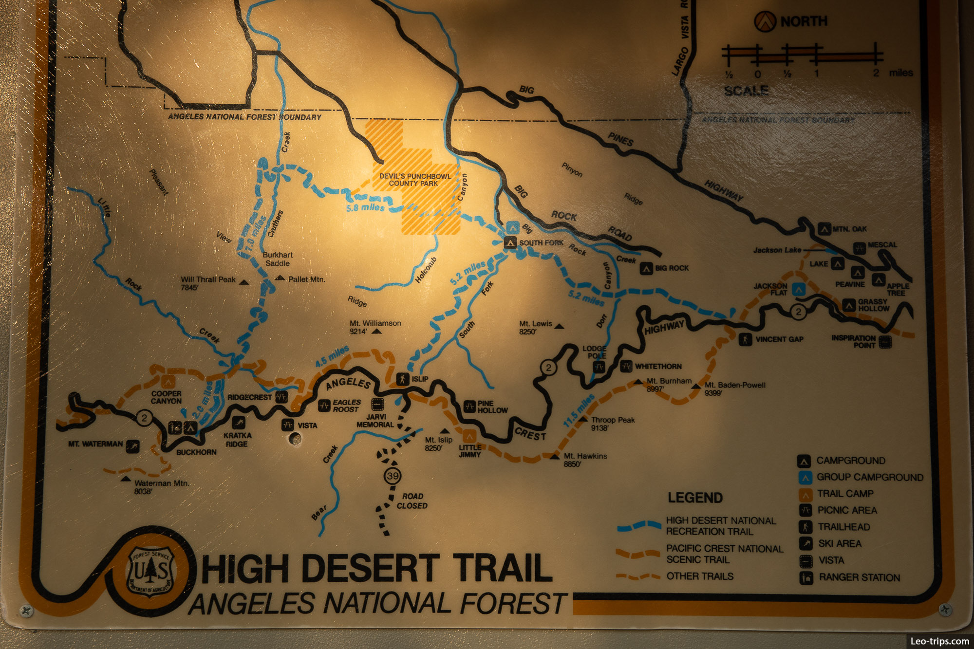 high desert trail map devils chair trail