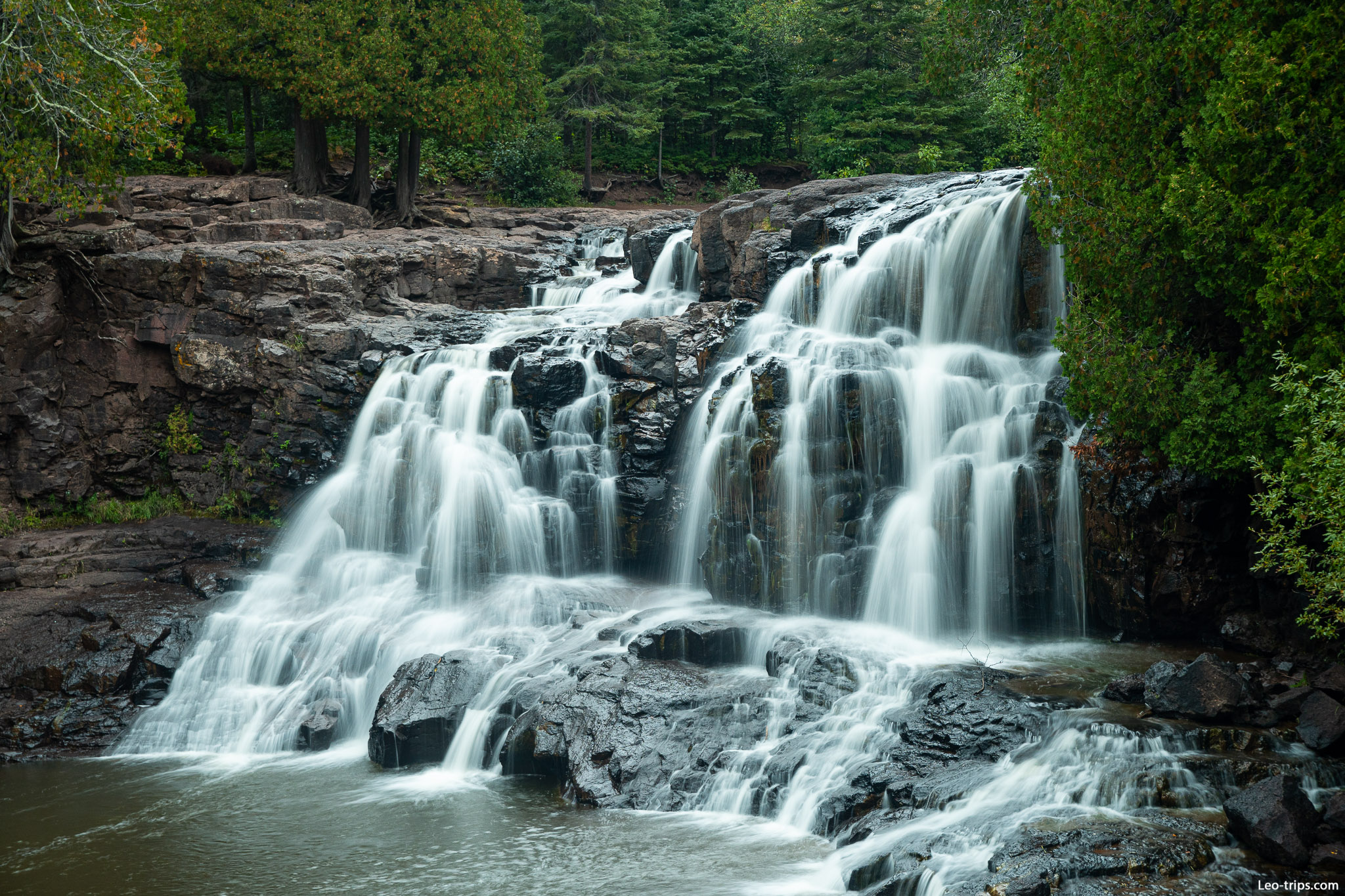 the upper falls gooseberry falls state park