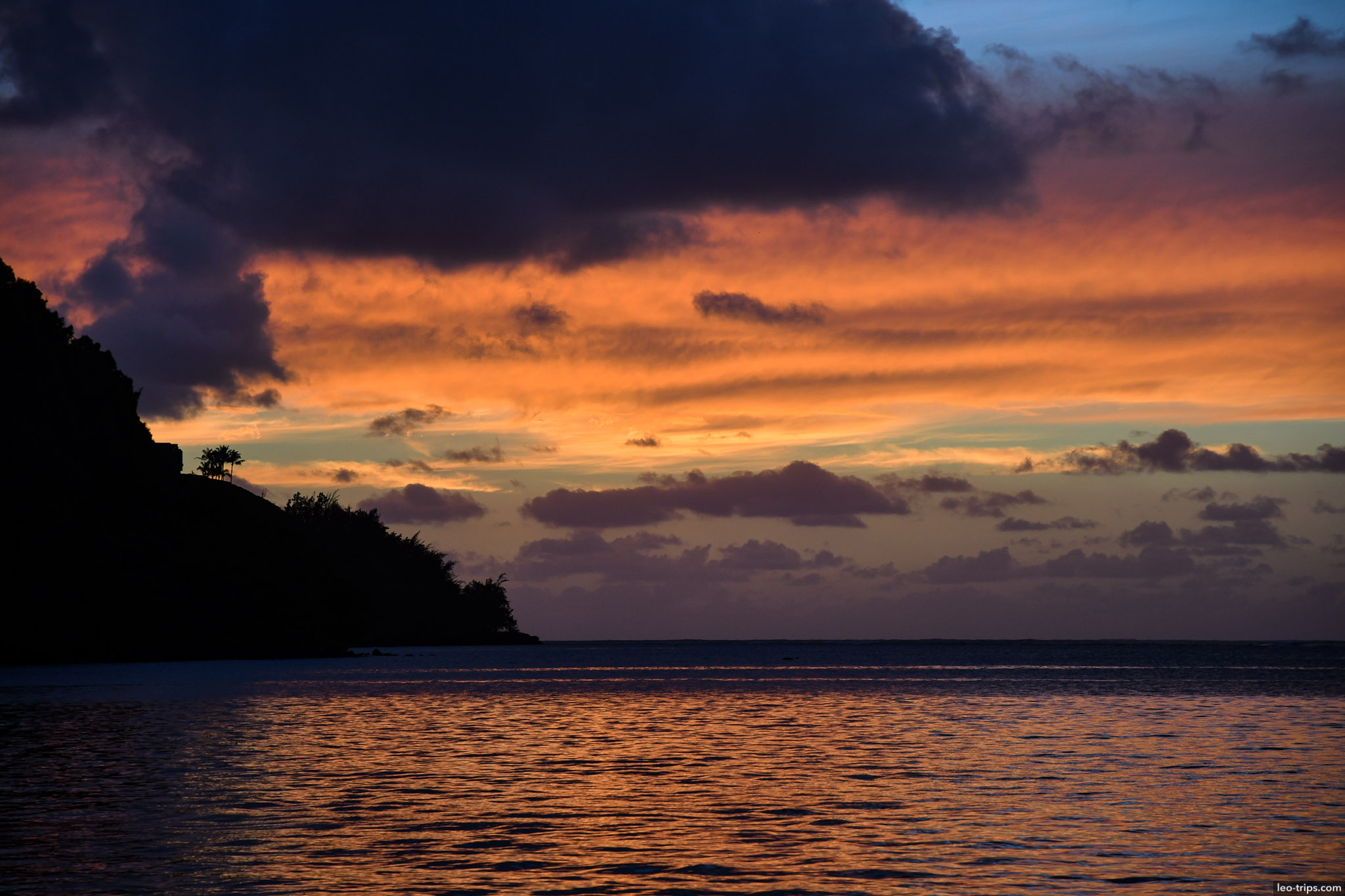 Anini Beach Sunset kauai island