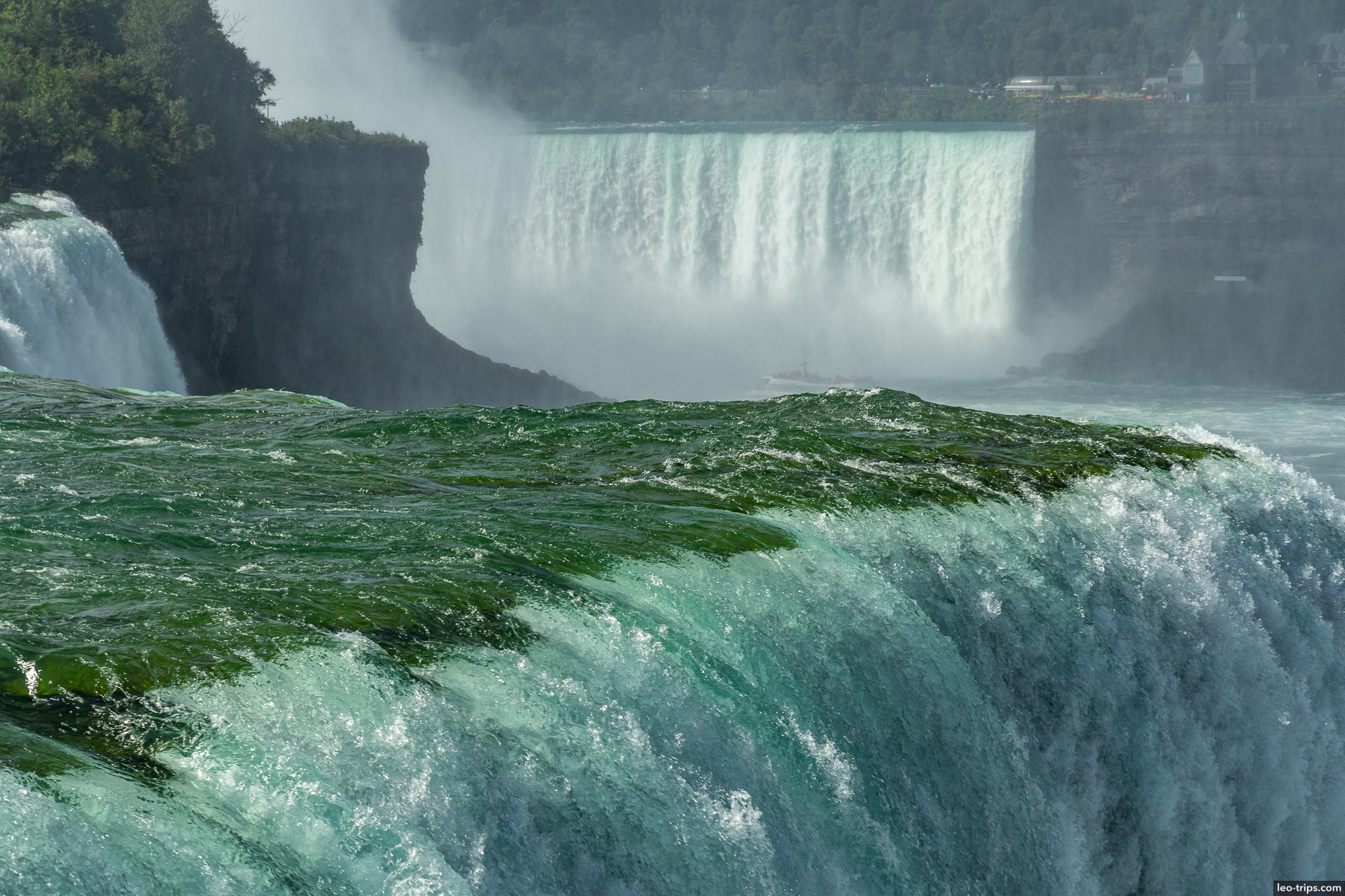the edge of a waterfall niagara falls state park
