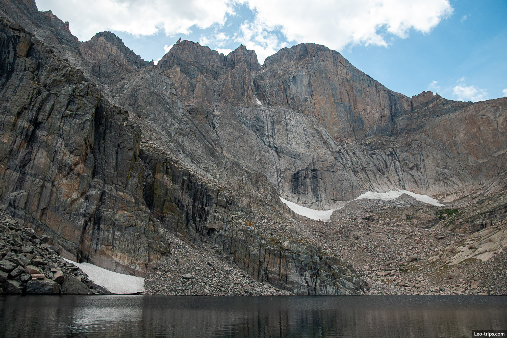 longs peak above chasm lake rocky mountain national park