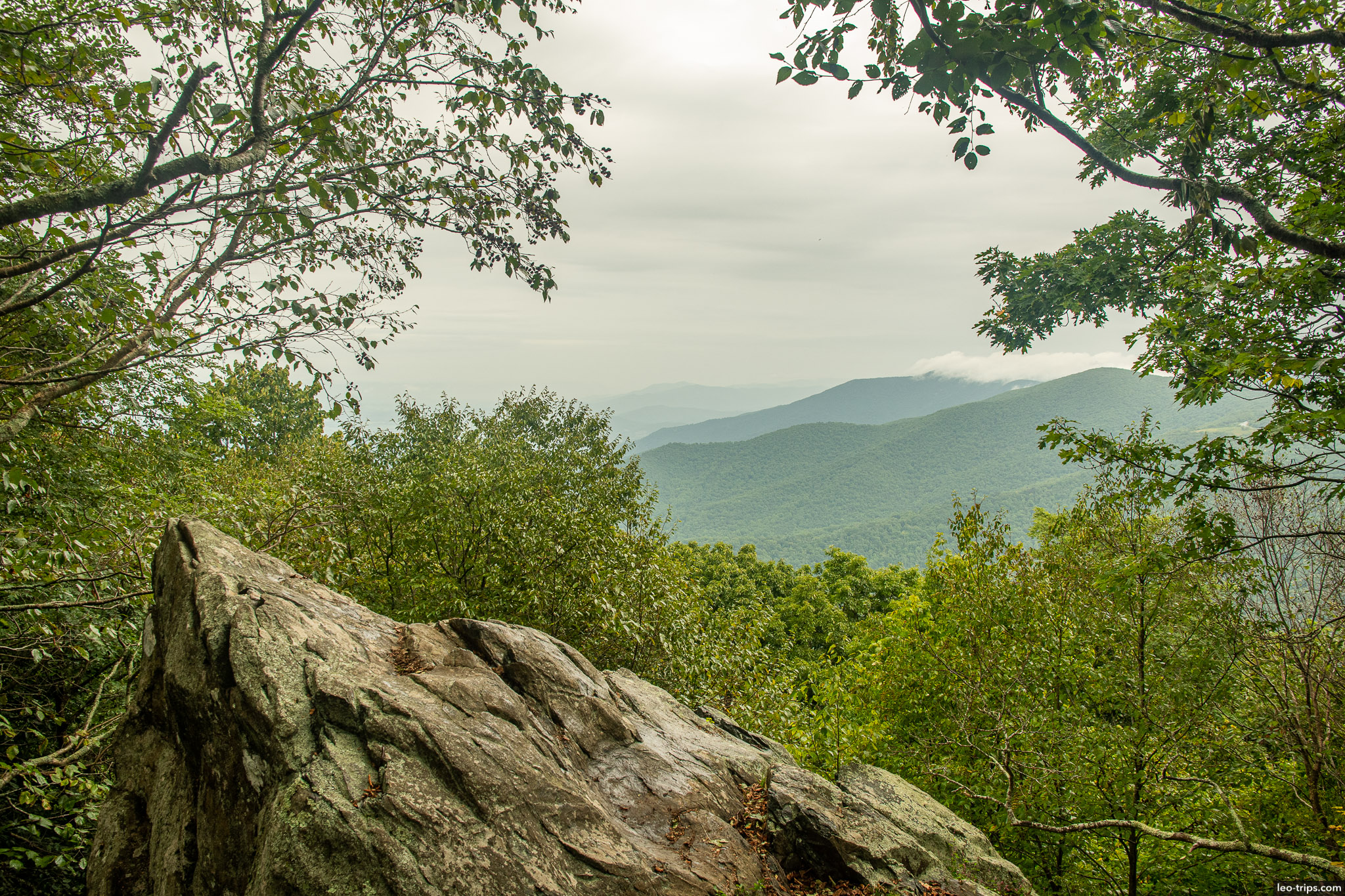 looking out from appalachian trail shenandoah national park
