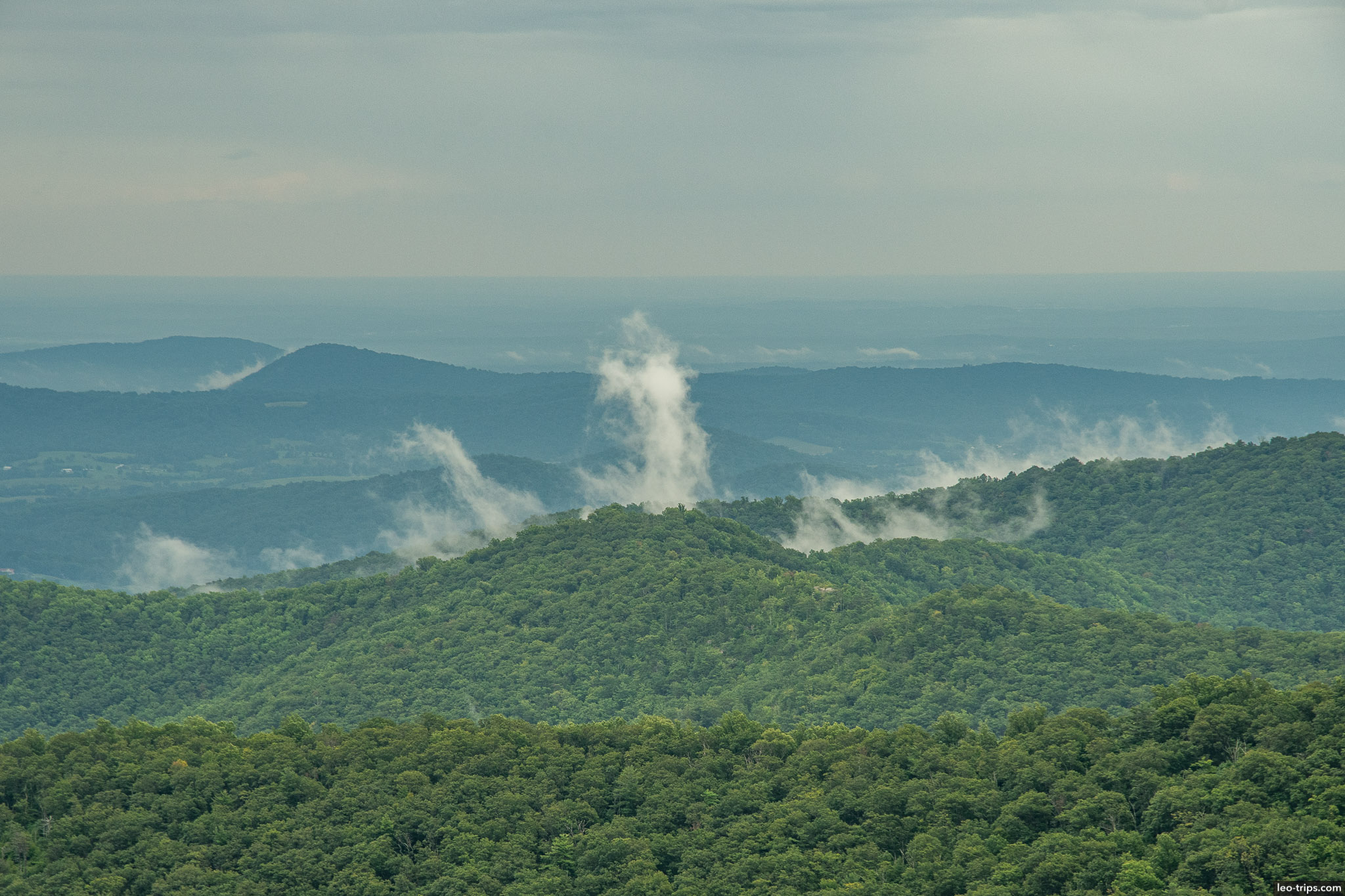 view from blackrock overlook shenandoah national park