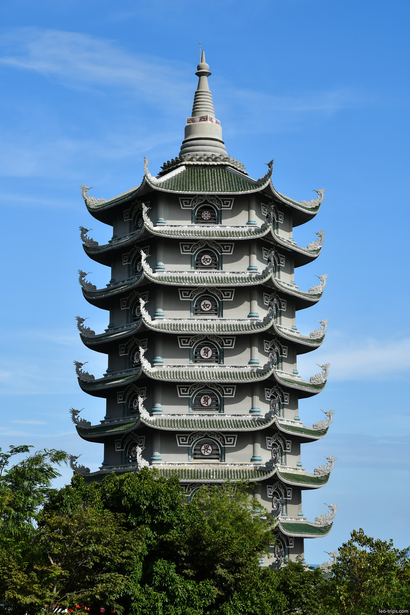 linh ung pagoda seven story stone tower danang da nang