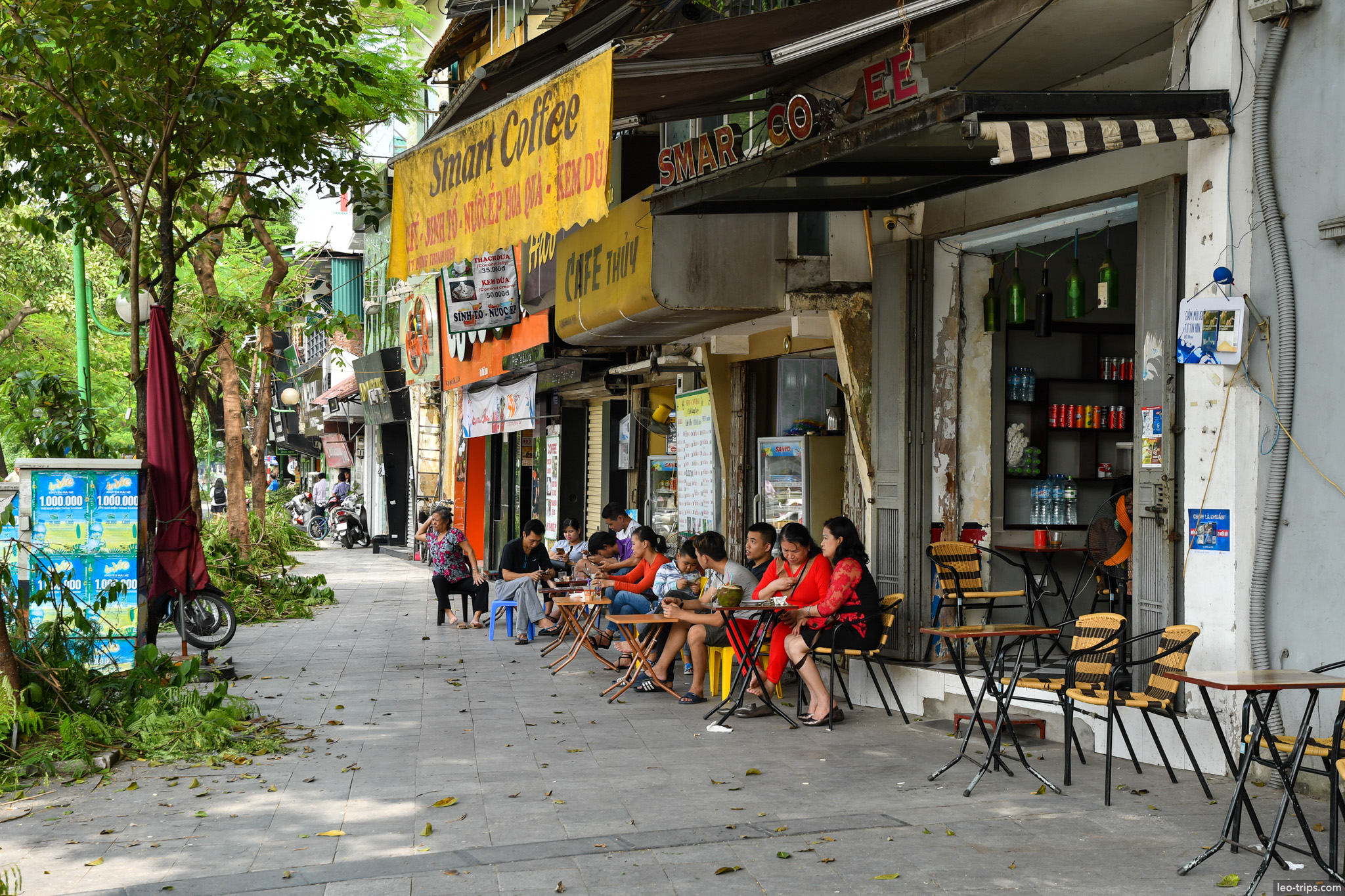outdoor cafe street scene hanoi old quarter hanoi