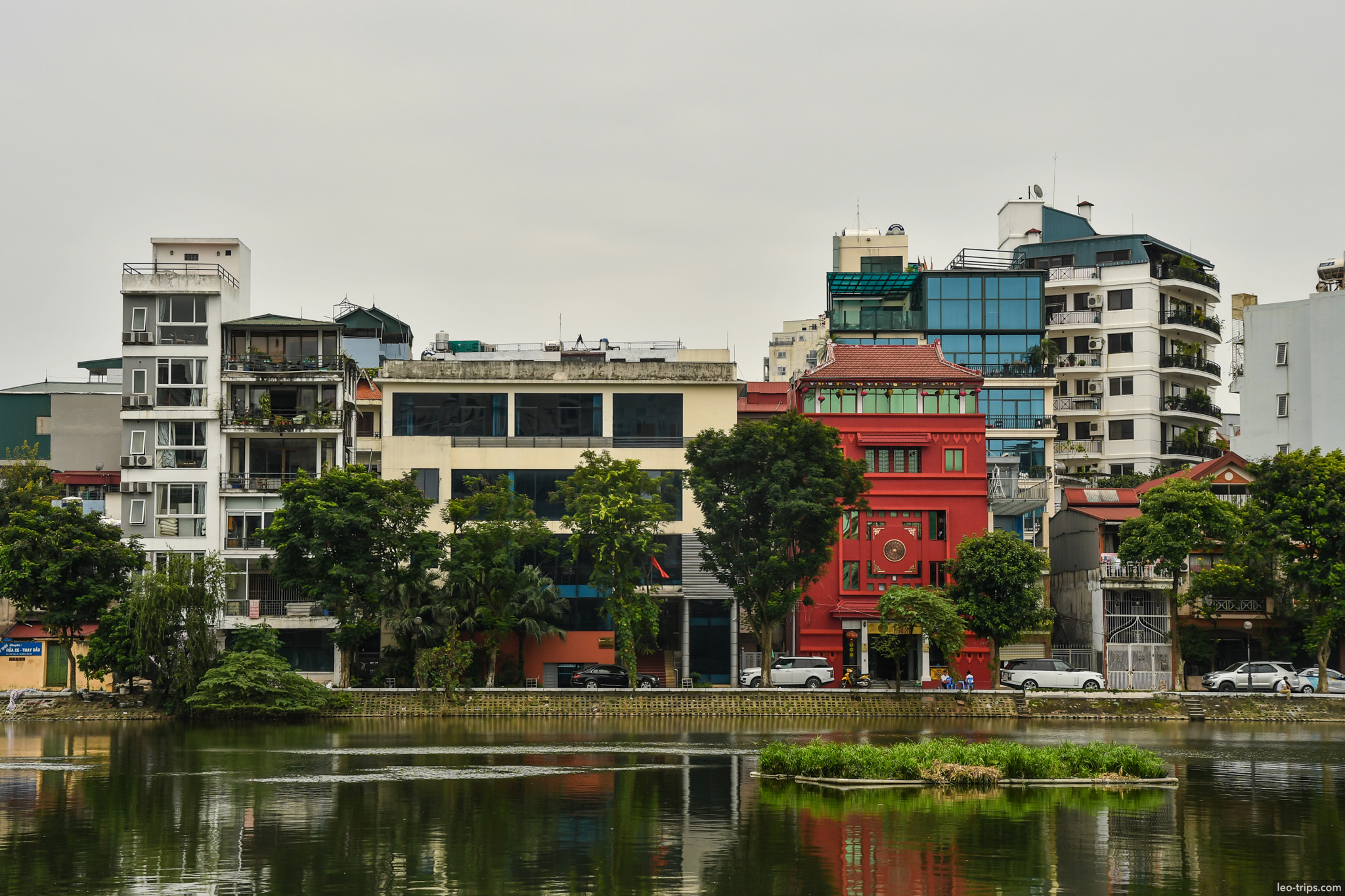 red temple building lakeside west lake hanoi hanoi