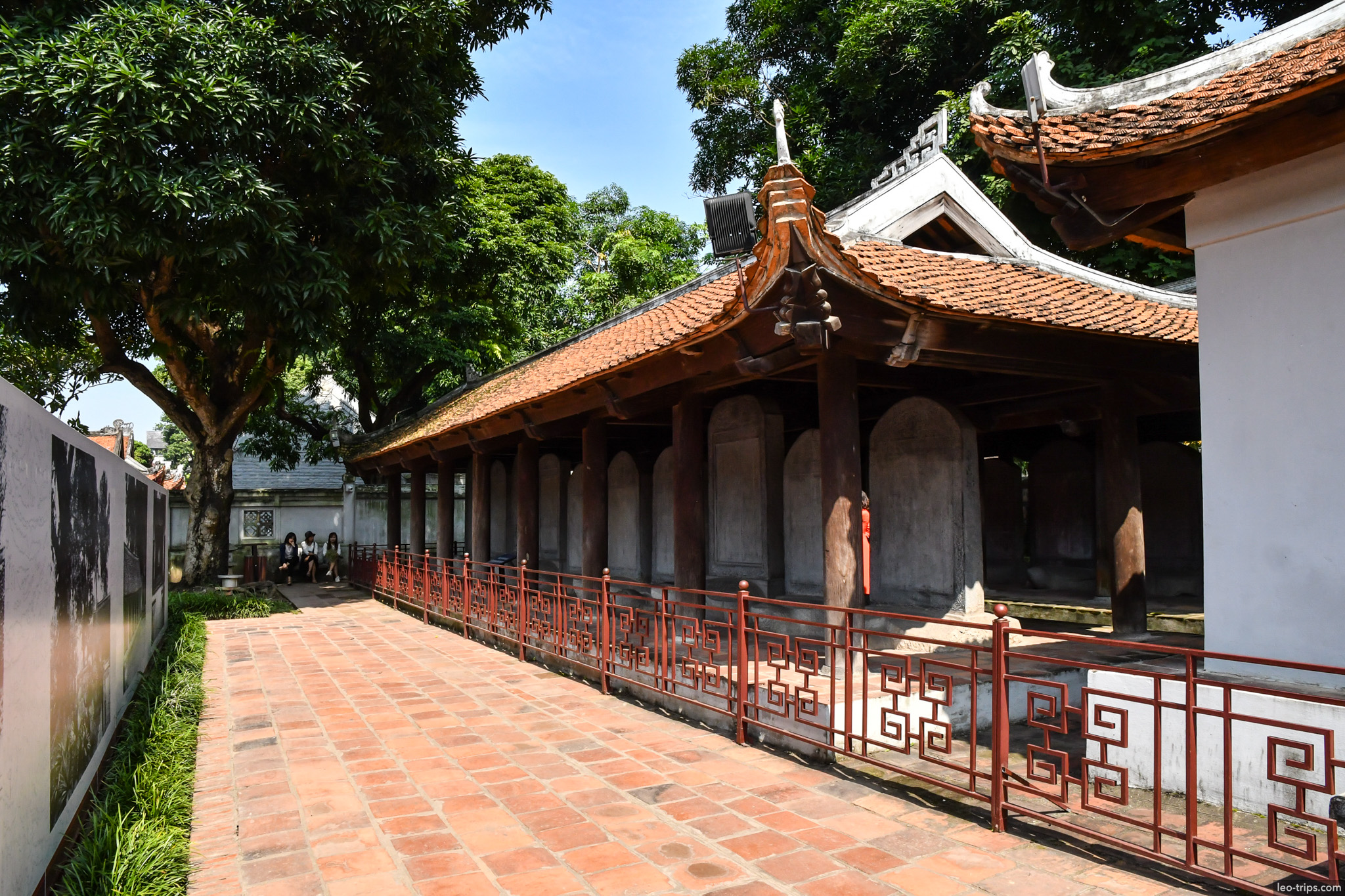 stele pavilion gallery temple of literature hanoi hanoi