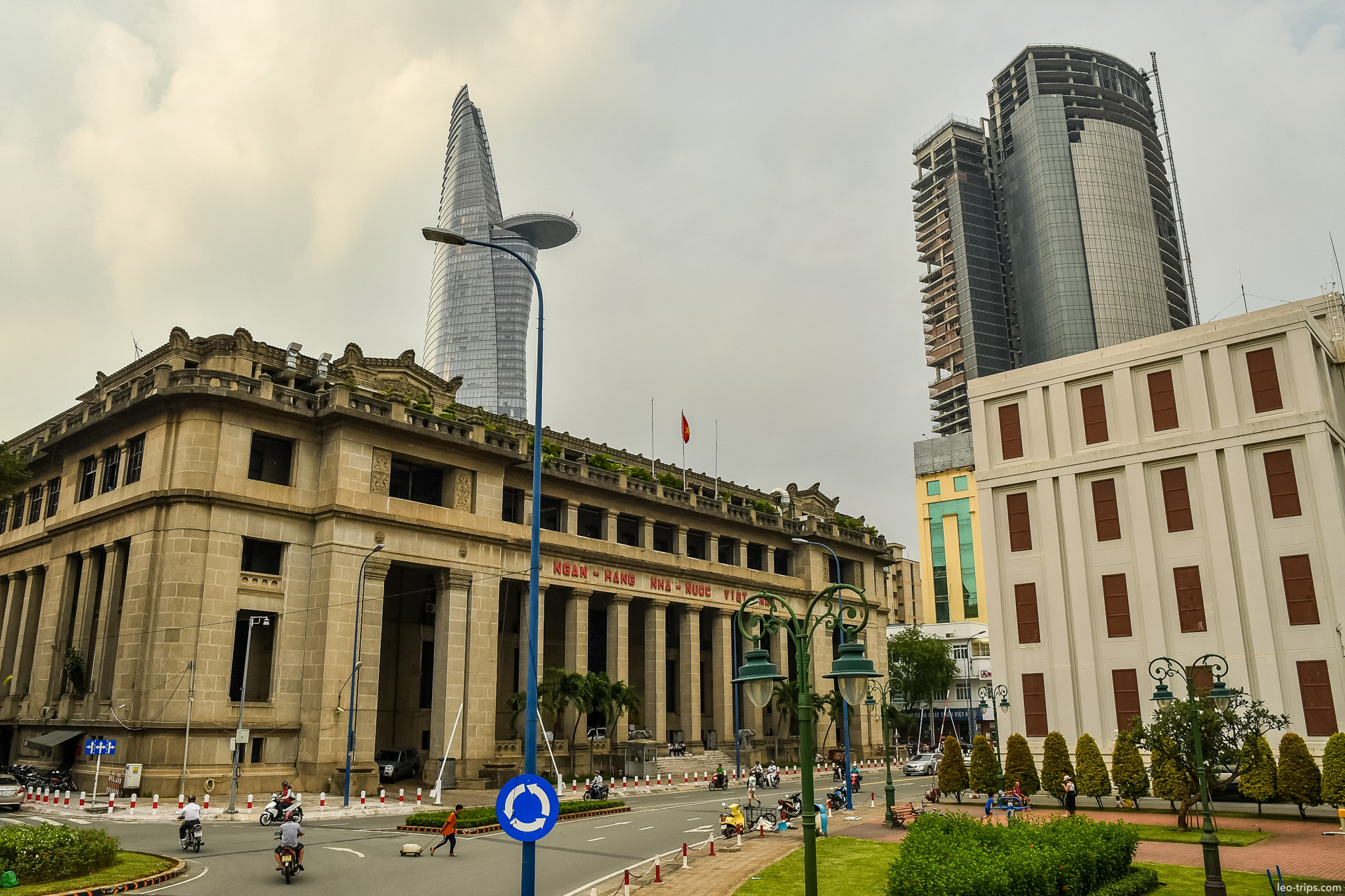 state bank of vietnam bitexco tower background ho chi minh city