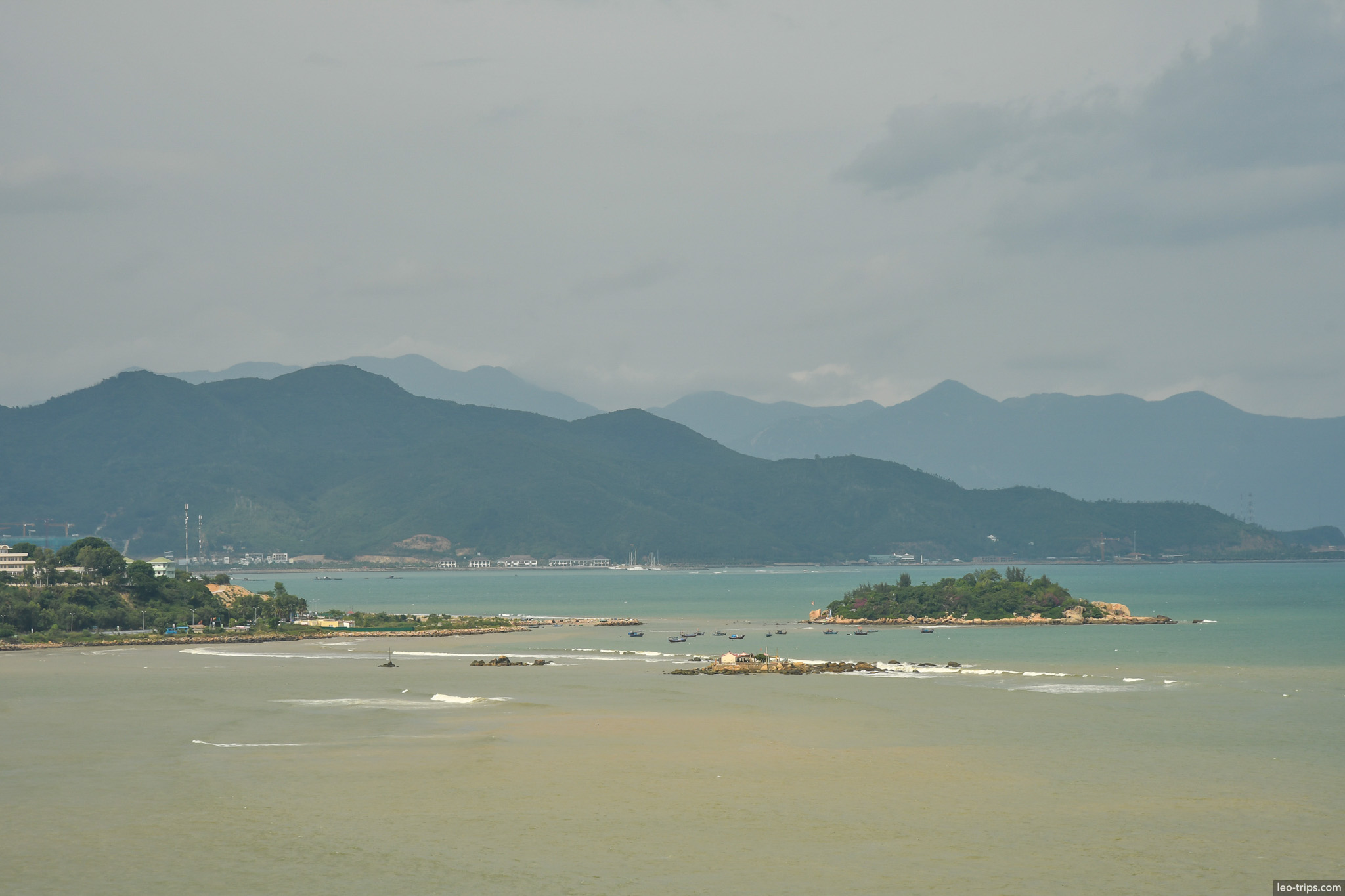aerial view nha trang beach tran phu road bay nha trang