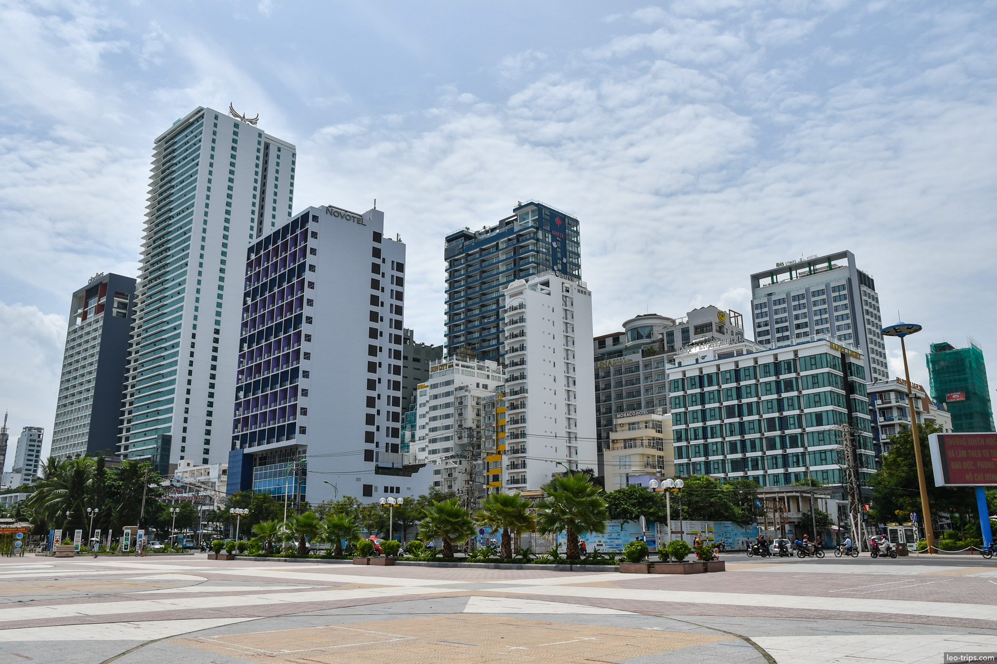 nha trang beach panorama mountains highrise nha trang