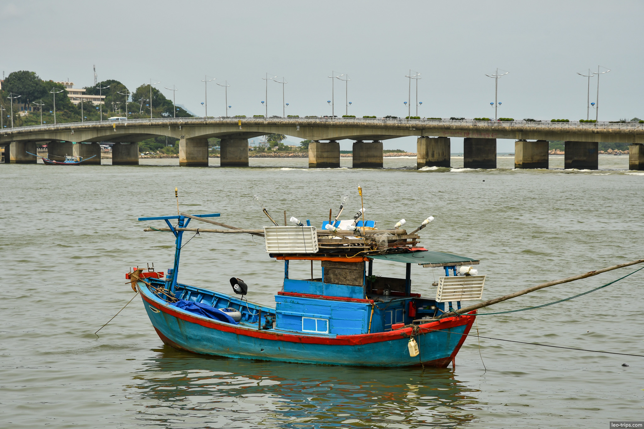 stilt houses rusty roofs cai river waterfront nha trang