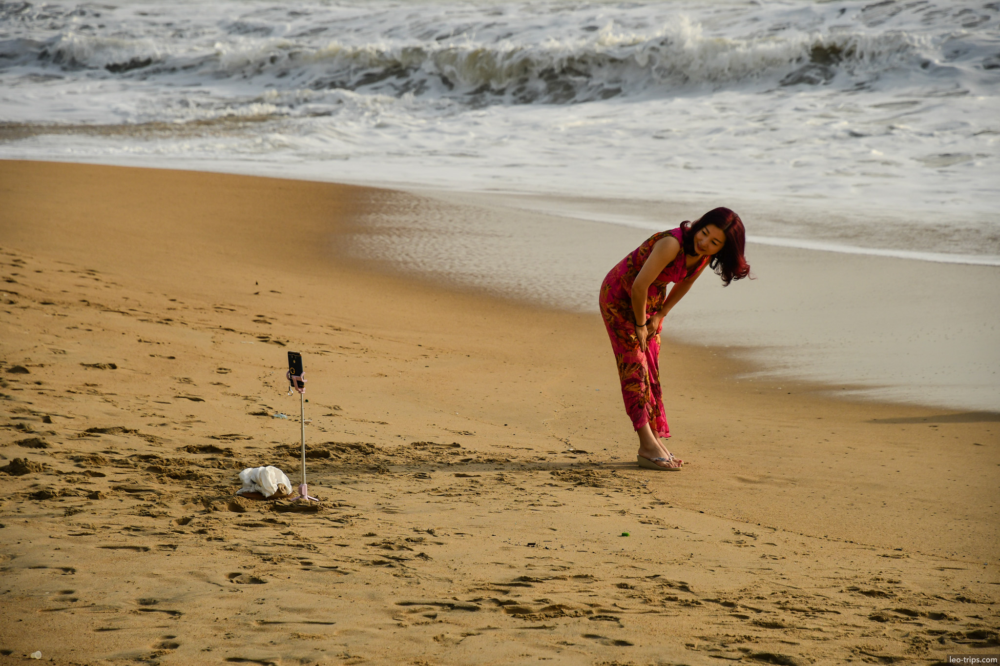 thatched parasols sunset nha trang beach nha trang
